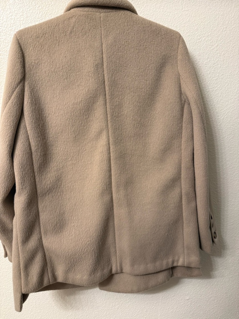 Free People Double-Breasted Beige/Tan Pea Coat - Picture 6 of 7